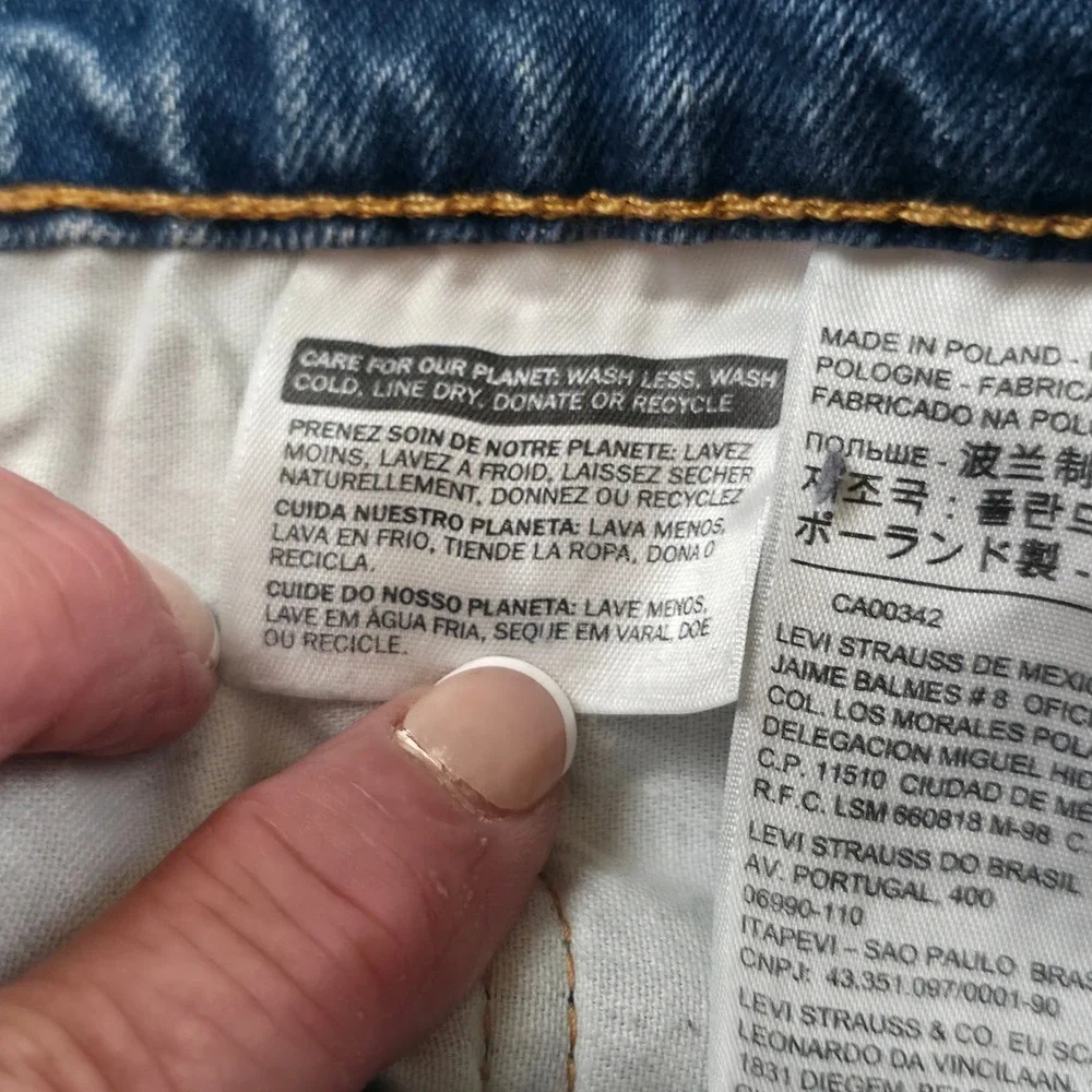 Levi's 505 Regular Fit Mens 40x30 Light Blue Denim Straight Leg Classic Jeans